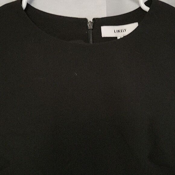 LIKELY black New With tags designer fringed sleeves Sheath dress - Picture 8 of 16